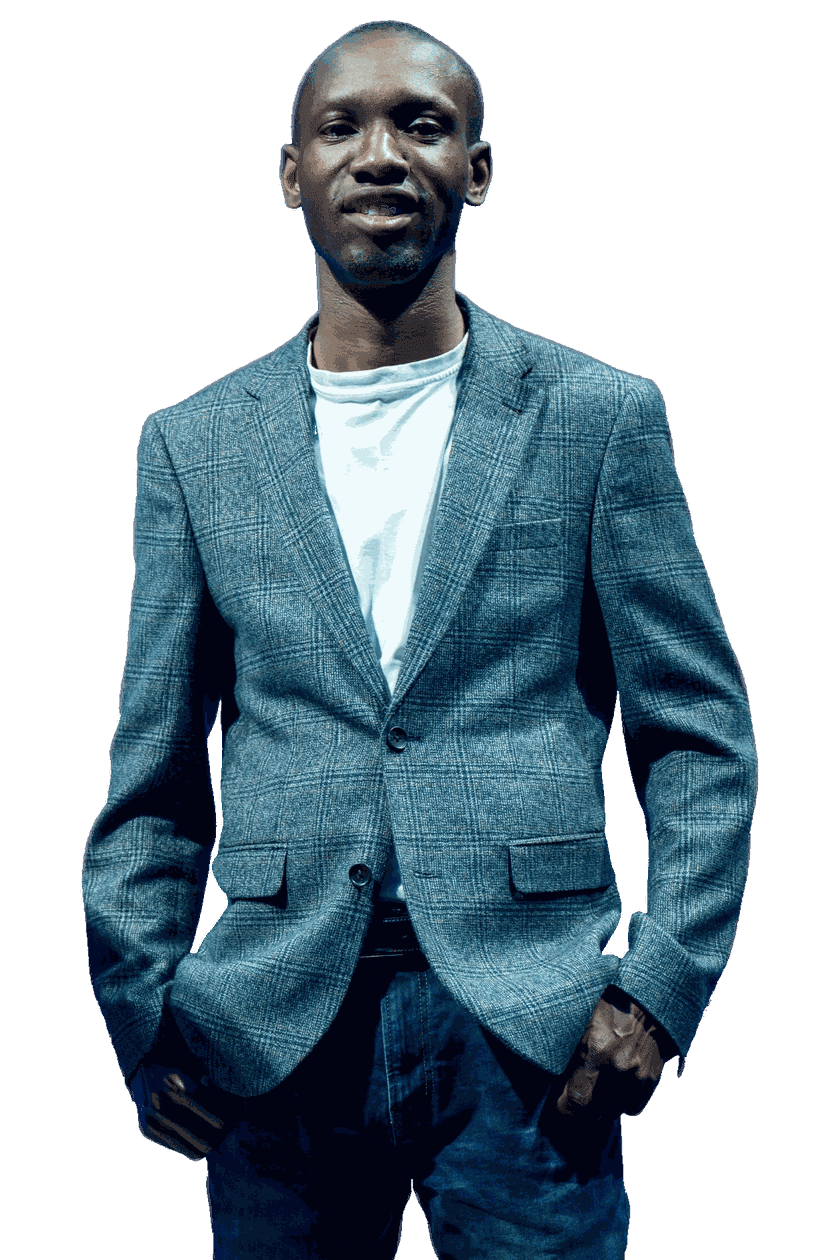 Olushola Oladipupo, half-body portrait from his talk on the AWS Summit London stage